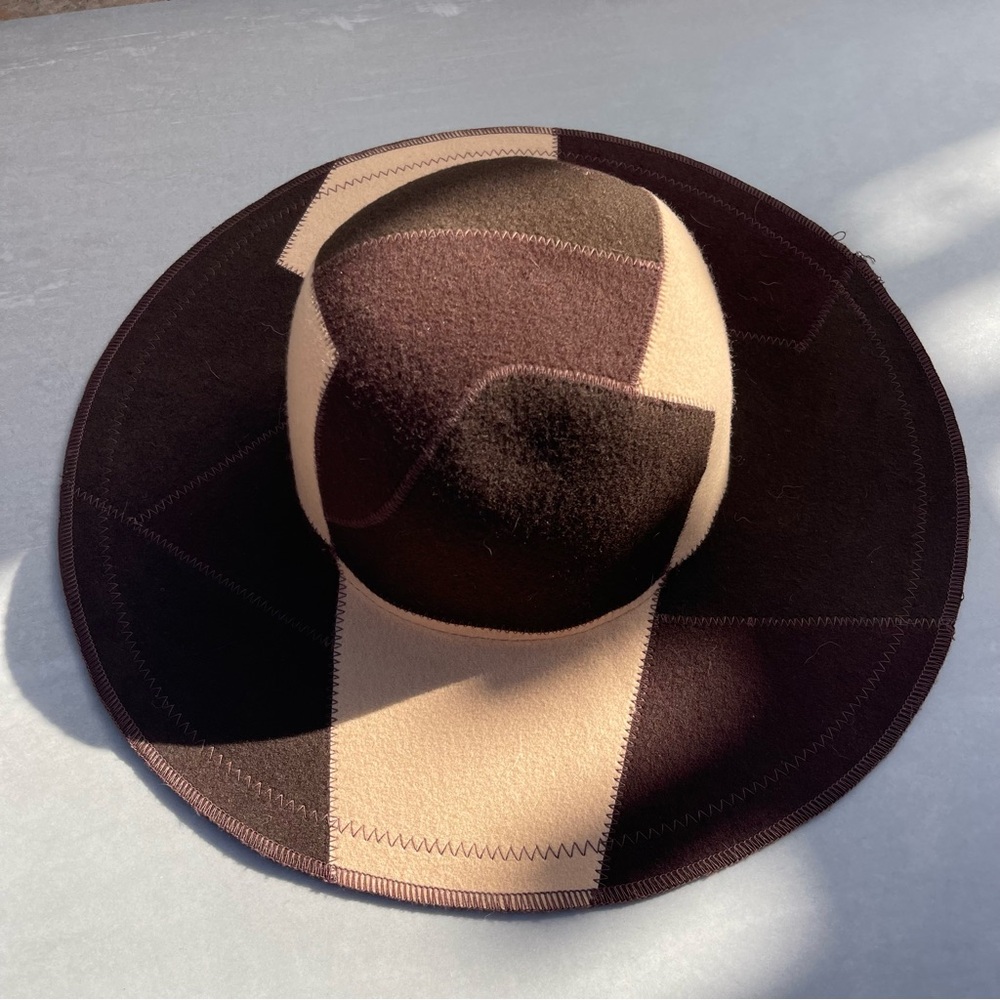 100% Wool Patchwork Floppy Hat - image 4